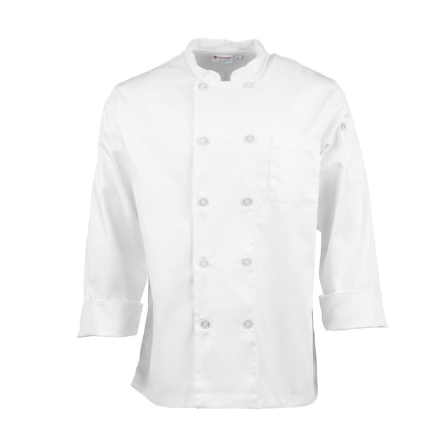 Unisex Durable Breathable Chef Jacket White L | Chef Works Le Mans