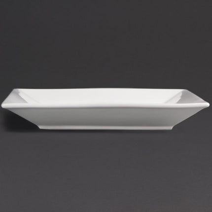 Square Plate 25cm | Olympia Whiteware | Set of 6 2