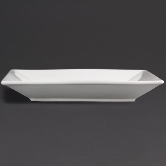 Square Plate 25cm | Olympia Whiteware | Set of 6 2
