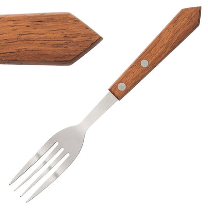 Steak Forks with Wooden or Black Plastic Handle | Olympia