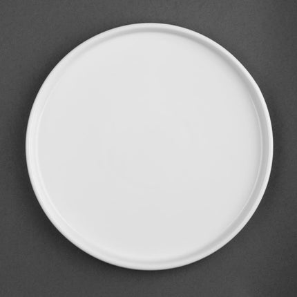White Porcelain Flat Round Plate | Olympia | 268mm