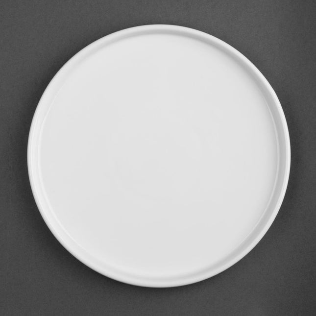 White Porcelain Flat Round Plate | Olympia | 268mm