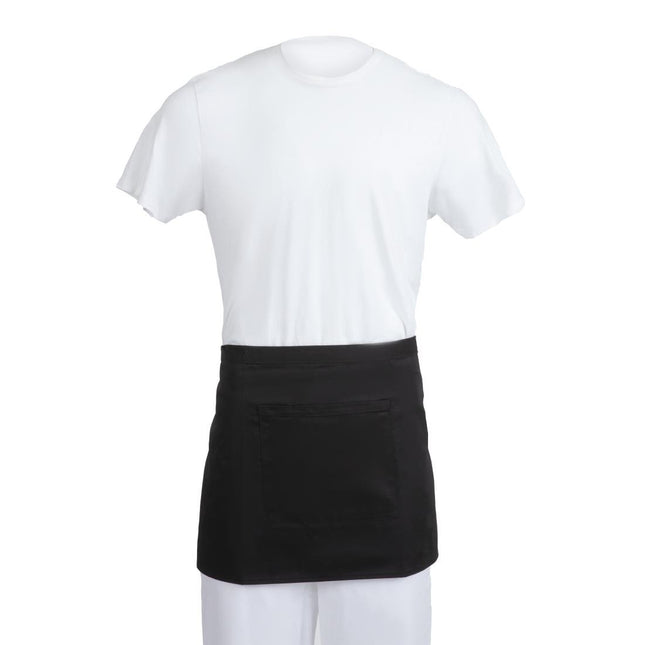 Short Black Bib Apron | Whites