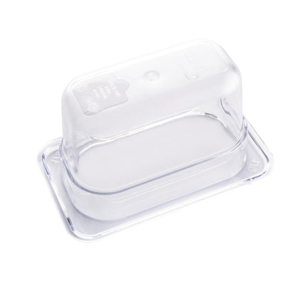 Polycarbonate Gastronorm Container Clear 100mm | Vogue | GN 1/9 4