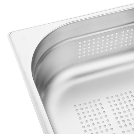 Perforated Stainless Steel GN 1/2 Pan 100mm | Vogue | 325x265 mm 3
