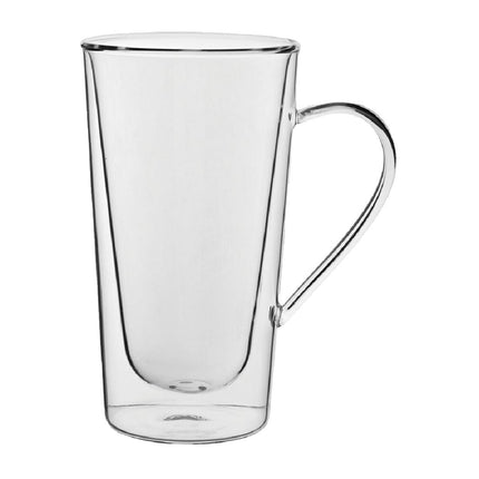 Double Walled Latte Glass with Tall Handle | Utopia | 34Cl