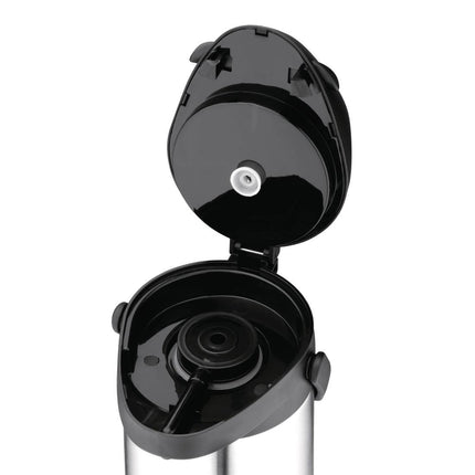 Stainless Steel Thermos Jug with Pump 1.9L | Nisbets Essentials 3