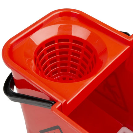 Color-Coded Red Mop Bucket | Jantex | Polypropylene | 16L Capacity 5
