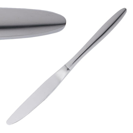 Olympia Saphir Polished 18/10 Stainless Steel Dessert Knives, 12 Pieces