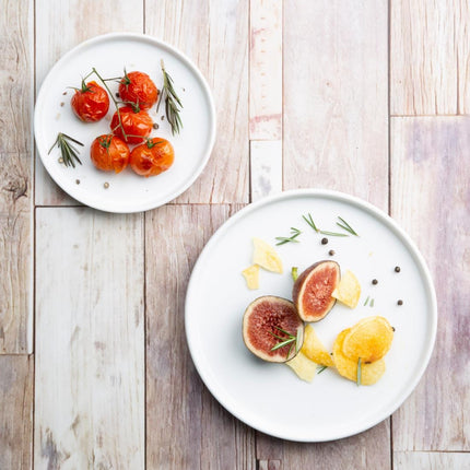 White Porcelain Flat Round Plate | Olympia | 210mm 6
