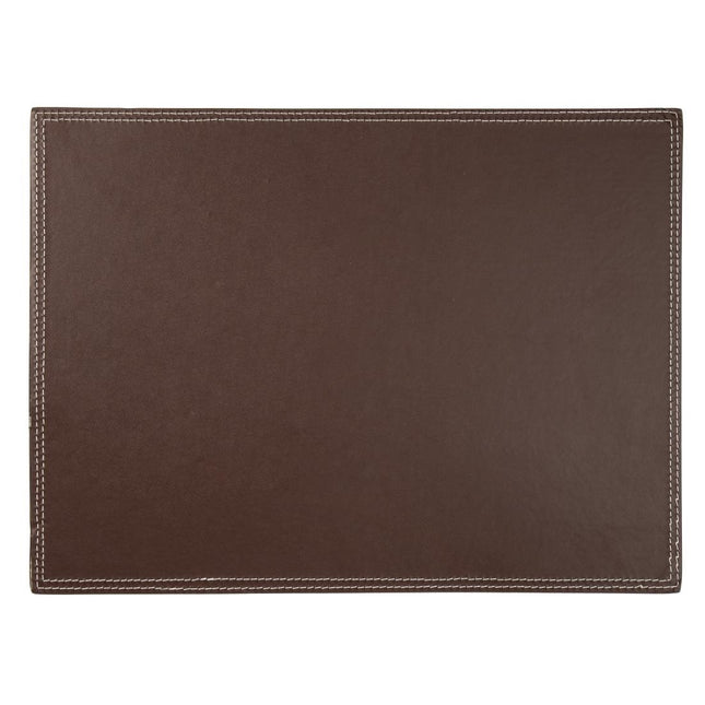 Brown Faux Leather Placemat 40x30cm | Olympia
