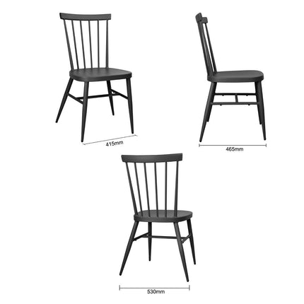 Aluminium Windsor Chairs Black | Bolero | Stackable | UV and Scratch Resistant 5