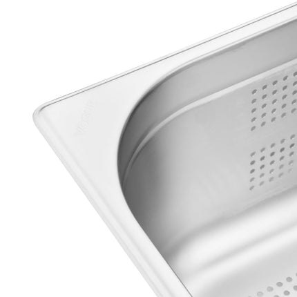 Perforated Stainless Steel GN 1/1 Pan 150mm | Vogue 3
