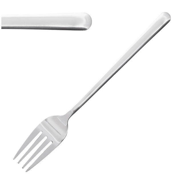 Henley Polished Stainless Steel Dessert Forks (12 pcs) | Olympia