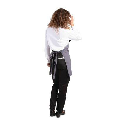 V-Neck Bib Apron with Pocket Grey | Whites 10