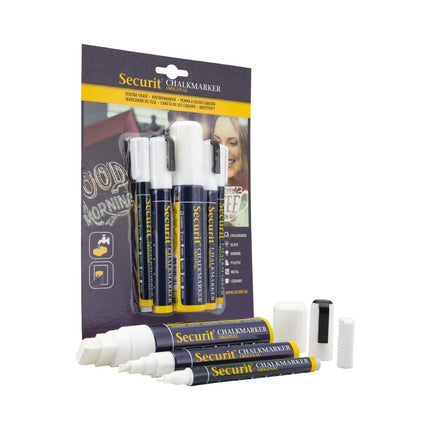 Original Chalk Marker White Round Chisel Tip | Securit 2