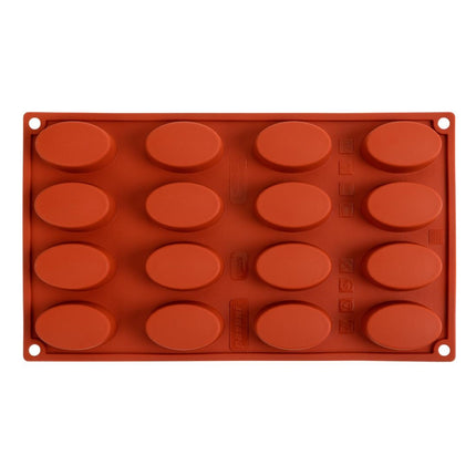 Oval Silicone Baking Mold 16 Cavities | Pavoni Formaflex | 2cm Deep 4