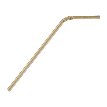 Compostable Kraft Paper Bendable Straws | Fiesta