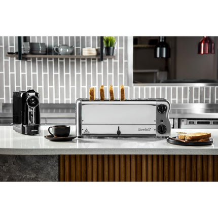 6-Slot Chrome Toaster with Timer | Rowlett Esprit | Includes 2 Spare Elements & 2 Toast Holders 3
