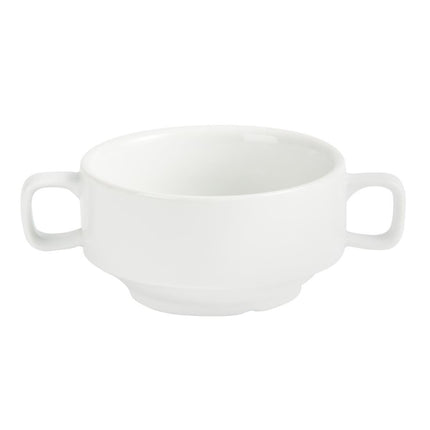 Stackable White Porcelain Soup Bowls 40cl | Olympia Whiteware 2