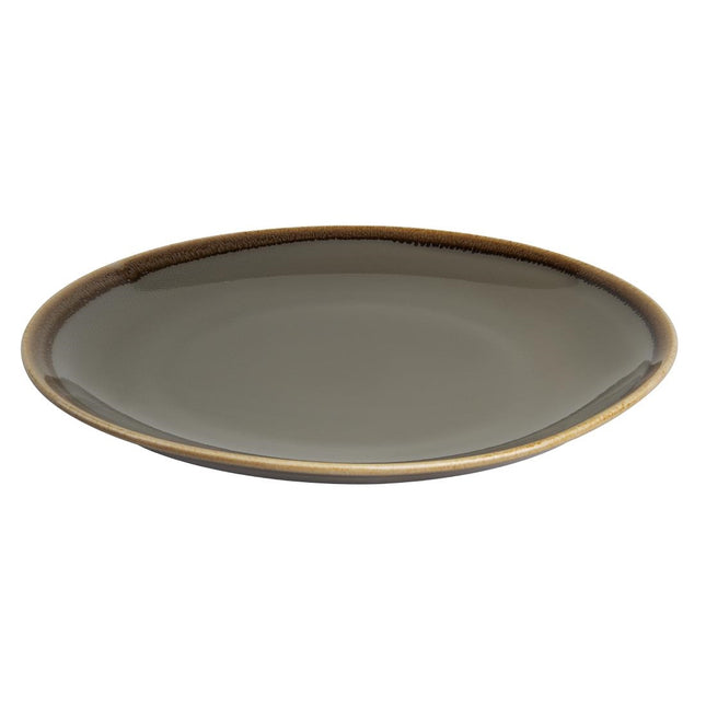 Round Coupe Plates Grey 28cm | Olympia Kiln Collection 2