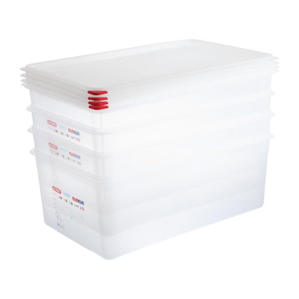 Araven GN 1/1 Food Container with Lid | 28L Capacity | Set of 4 10