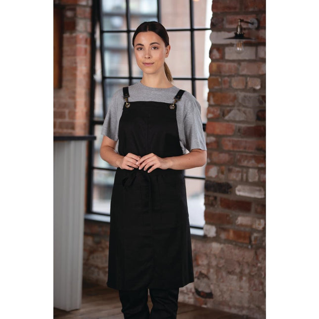 Linen Blend Apron Black | Southside 2