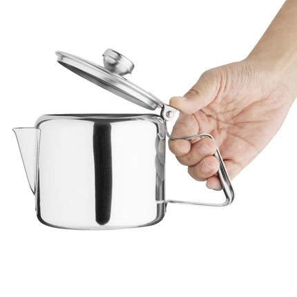 Stainless Steel Teapot 560ml | Olympia Concorde 2