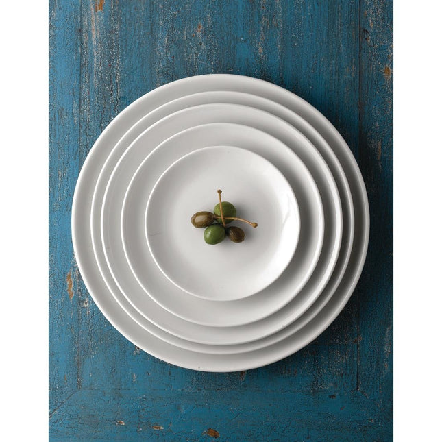 White Evolve Coupe Plate 16.5cm | Churchill | 12 Pieces 2