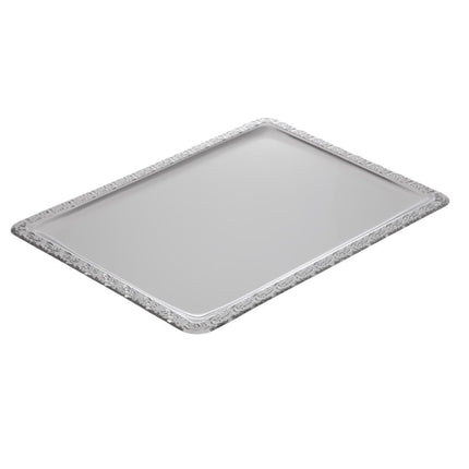 Stainless Steel Serving Platter with Decorative Edge 50x36cm | APS