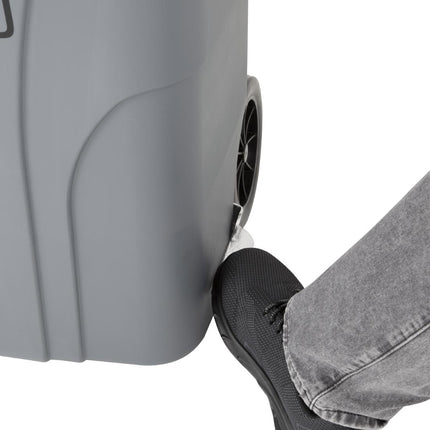 120L Waste Container with Foot Pedal Grey | Jantex 5