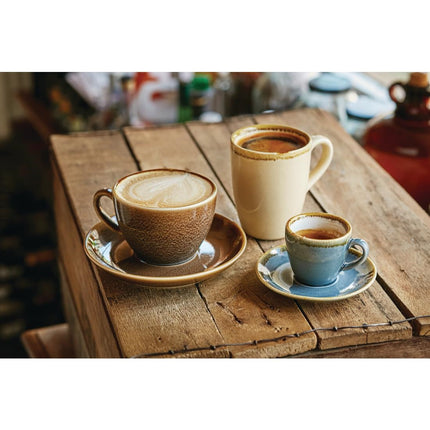 Kiln Natural Porcelain Cappuccino Cups Brown 340ml | Olympia | 6 pcs 4