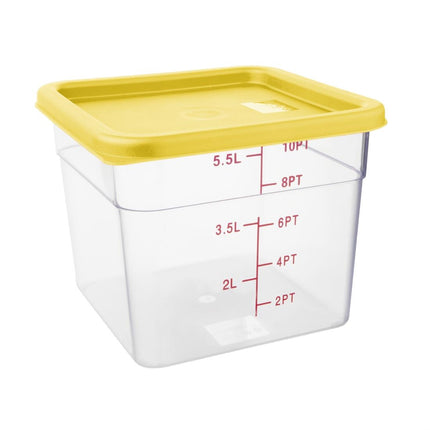 Square Yellow Lid for Food Storage Containers Medium | Hygiplas 2
