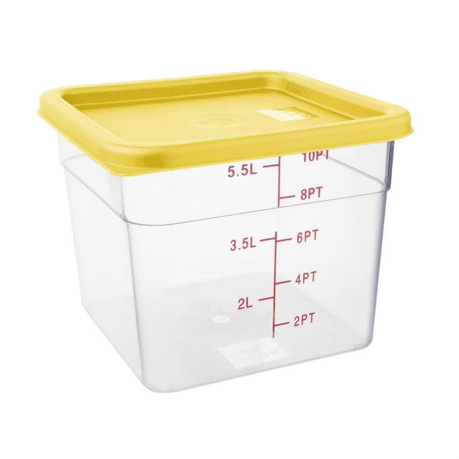 Square Yellow Lid for Food Storage Containers Medium | Hygiplas 2