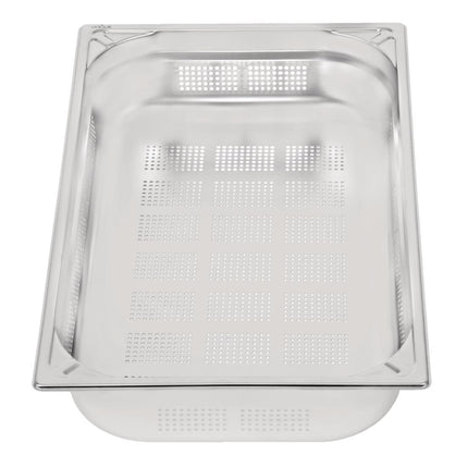 Perforated Stainless Steel GN 1/1 Pan | Vogue | 100 mm Depth 2