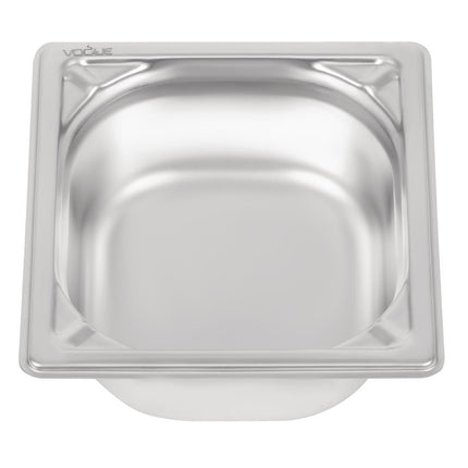 Stainless Steel GN 1/6 Container 65mm Depth | Vogue | 176x162mm 2