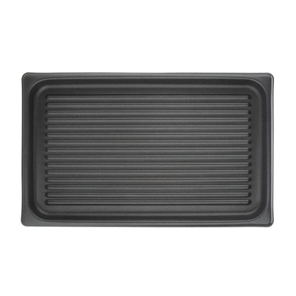1.6mm Thick Ribbed Aluminium Non-Stick Grill Plate with Sloped Edge | Vogue 5