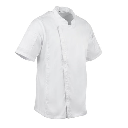 Unisex Chef Jacket with Zipper and Cool Vent Panels | Chef Works Springfield | White | S 10