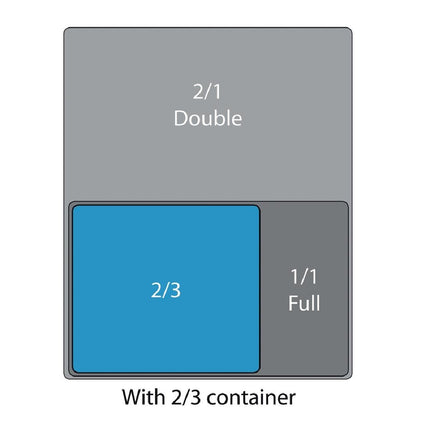 Stainless Steel GN 2/3 Container 150mm Depth | Vogue 8