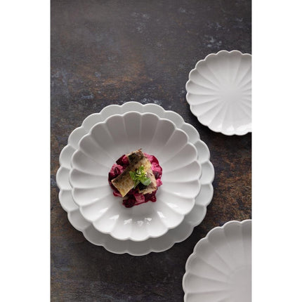 White Scalloped Bowls 230mm | Olympia Bloom | Set of 6 2