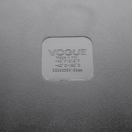 Polycarbonate Gastronorm Container 1/1 Black 150mm | Vogue 6