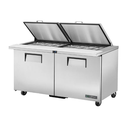 Double Door Worktop Refrigerator | True TSSU-60-24M-B-ST FLID