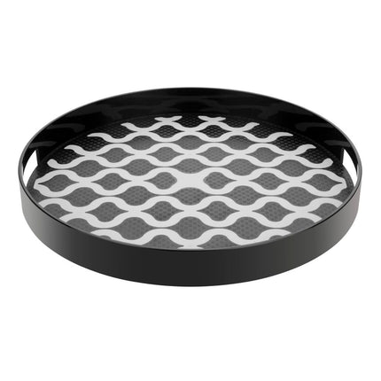 Round Kristallon Polycarbonate Non-Slip Tray with Handles 355mm | Olympia
