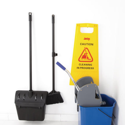 Jantex Long Handle Broom and Dustpan Set | 16cm Wide 6
