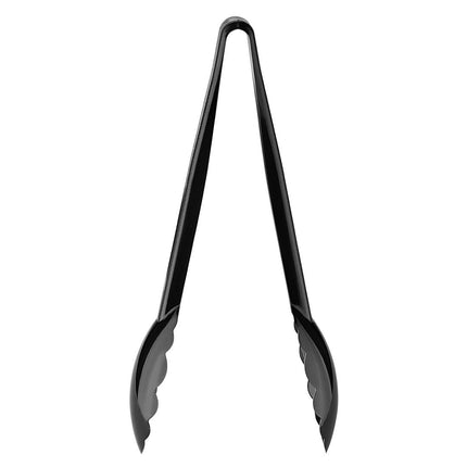 9" Black Polycarbonate Tongs | Nisbets Essentials | Set of 6 2