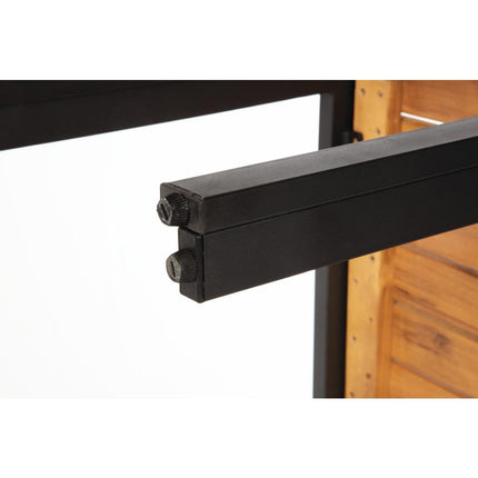 Industrial Steel and Acacia Wood Benches 100cm | Bolero | 2 Pieces 8
