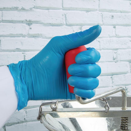 Powder-Free Blue Vinyl Gloves S | Hygiplas 6