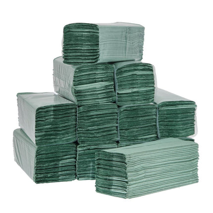 Jantex Green 1-Ply Z-Fold Hand Towels 250 Sheets | 12 Packs 3