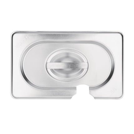 Stainless Steel GN 1/9 Lid with Spoon Slot | Vogue 3