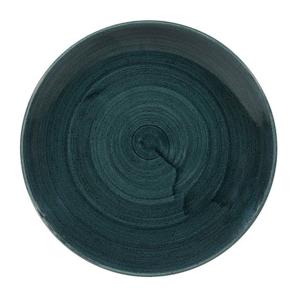 Coupe Plate Rustic Teal Evolve | Churchill Stonecast Patina | 22cm